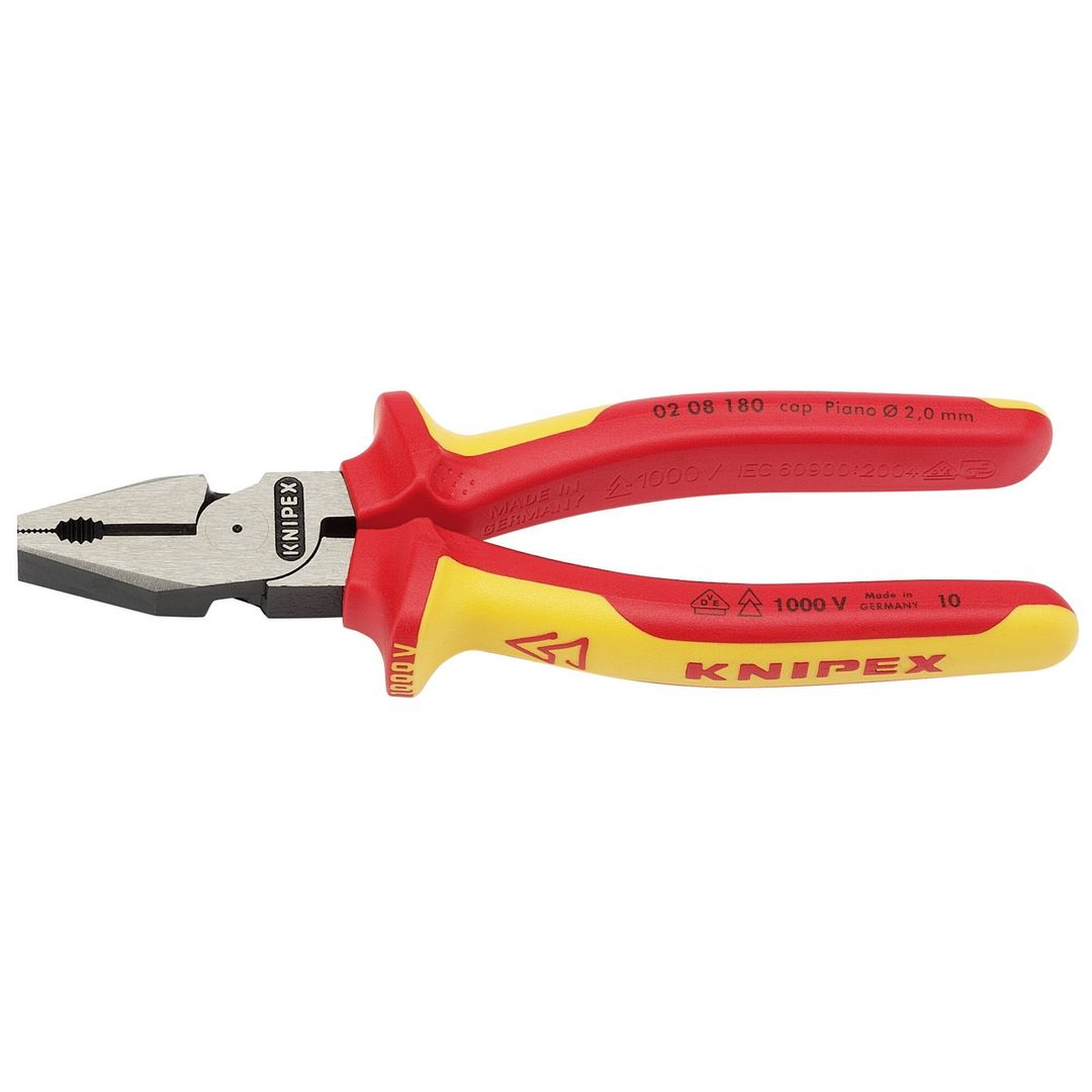 Knipex 32015 02 08 180Uksbe Vde Fully Insulated High Leverage Combination Pliers 180Mm each - Image 1
