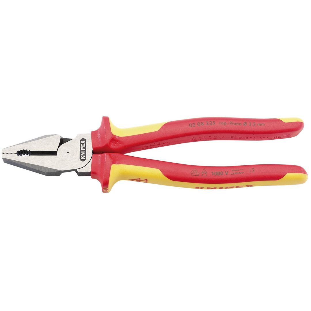 Knipex 32018 02 08 225Uksbe Vde Fully Insulated High Leverage Combination Pliers 225Mm each - Image 1