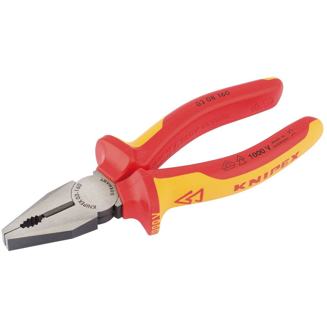 Knipex 32019 03 08 160Uksbe Vde Fully Insulated Combination Pliers 160Mm each - Image 1
