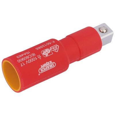Draper Expert 32103 Vde Approved Fully Insulated Extension Bar 1/2in Sq. Dr. 75Mm each