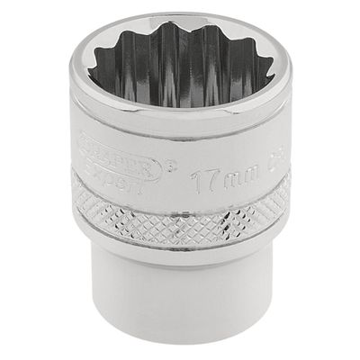 Draper Expert 32781 Hi-Torq® 12 Point Socket 3/8in Sq. Dr. 17Mm each