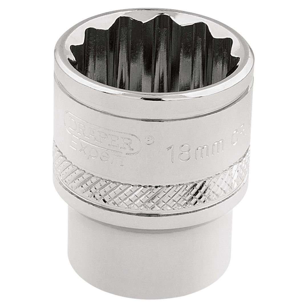 Draper Expert 32786 Hi-Torq® 12 Point Socket 3/8in Sq. Dr. 18Mm each - Image 1