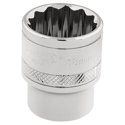 Draper Expert 32786 Hi-Torq® 12 Point Socket 3/8in Sq. Dr. 18Mm each