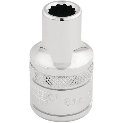 Draper Expert 33038 Hi-Torq® 12 Point Socket 1/2in Sq. Dr. 8Mm each