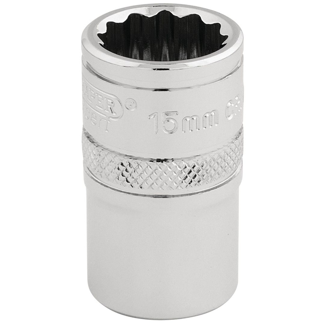Draper Expert 33136 Hi-Torq® 12 Point Socket 1/2in Sq. Dr. 15Mm each - Image 1