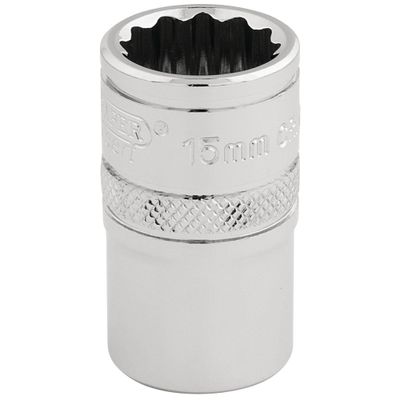 Draper Expert 33136 Hi-Torq® 12 Point Socket 1/2in Sq. Dr. 15Mm each