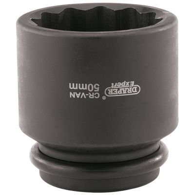 Draper Expert 33319 Hub Nut Impact Socket 3/4in Sq. Dr. 50Mm each
