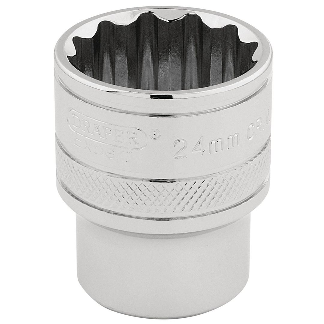 Draper Expert 33372 Hi-Torq® 12 Point Socket 1/2in Sq. Dr. 24Mm each - Image 1