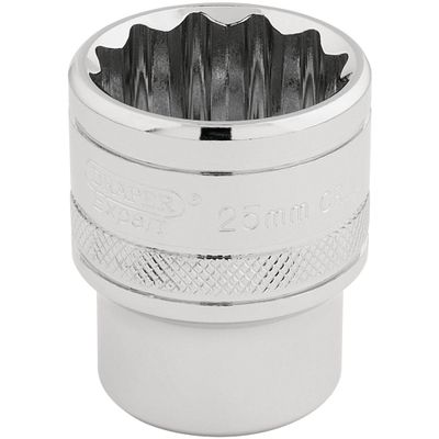 Draper Expert 33418 Hi-Torq® 12 Point Socket 1/2in Sq. Dr. 25Mm each