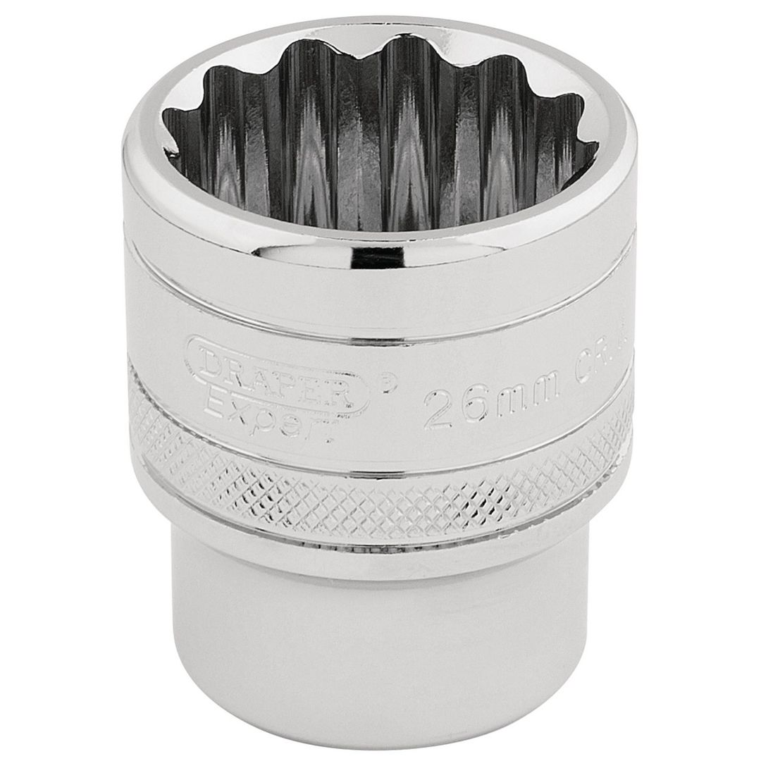 Draper Expert 33441 Hi-Torq® 12 Point Socket 1/2in Sq. Dr. 26Mm each - Image 1