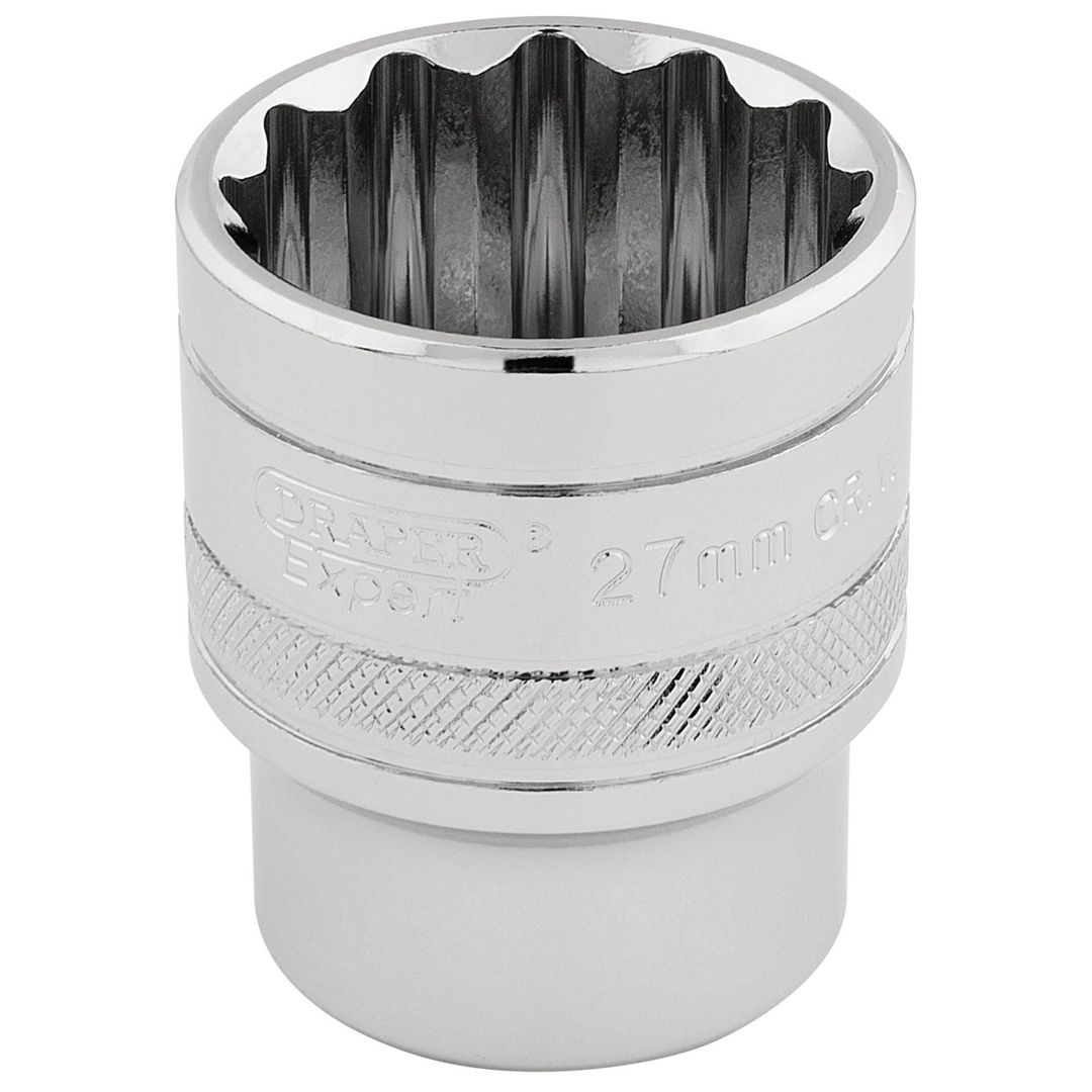 Draper Expert 33442 Hi-Torq® 12 Point Socket 1/2in Sq. Dr. 27Mm each - Image 1
