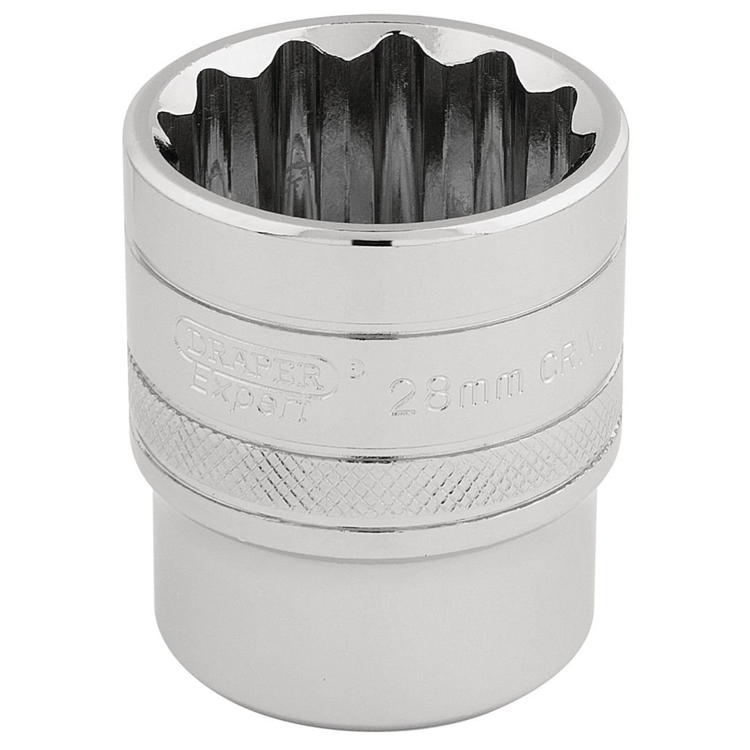 Draper Expert 33518 Hi-Torq® 12 Point Socket 1/2in Sq. Dr. 28Mm each - Image 1