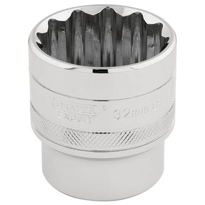Draper Expert 33593 Hi-Torq® 12 Point Socket 1/2in Sq. Dr. 32Mm each