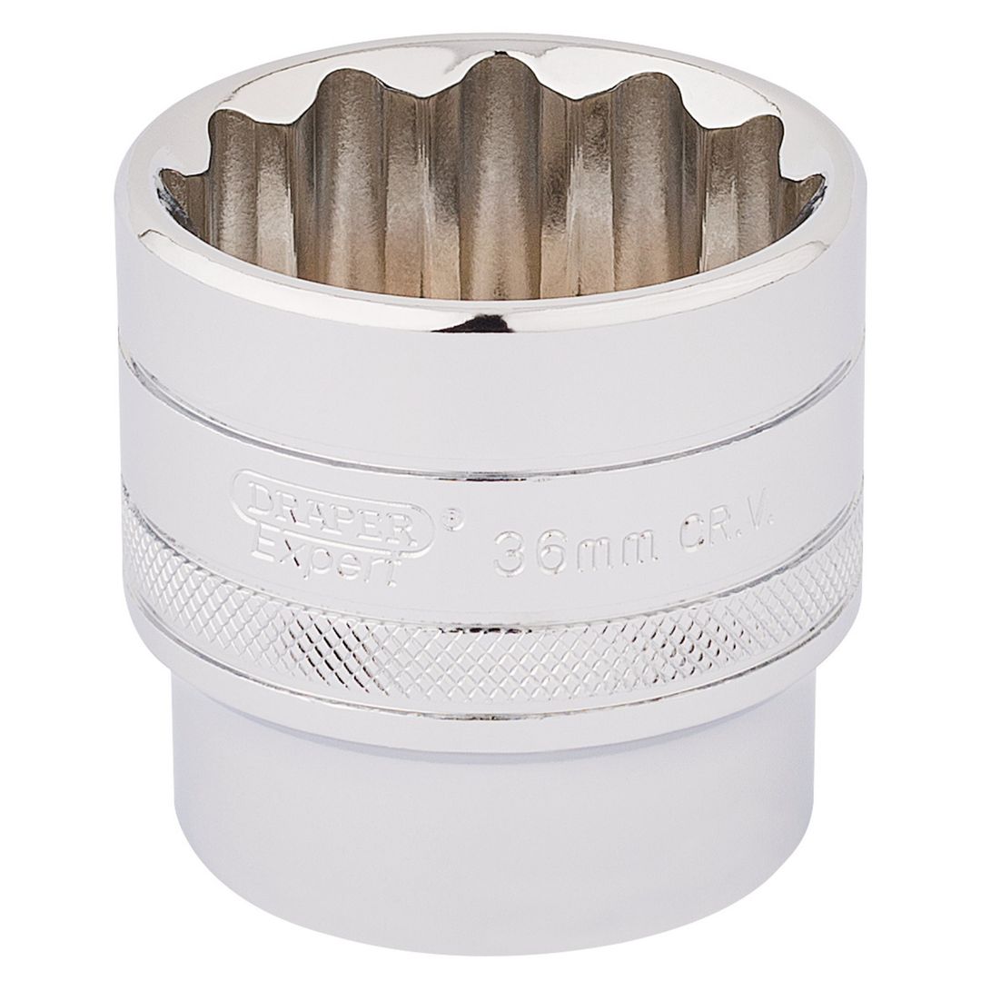 Draper Expert 33594 Hi-Torq® 12 Point Socket 1/2in Sq. Dr. 36Mm each - Image 1