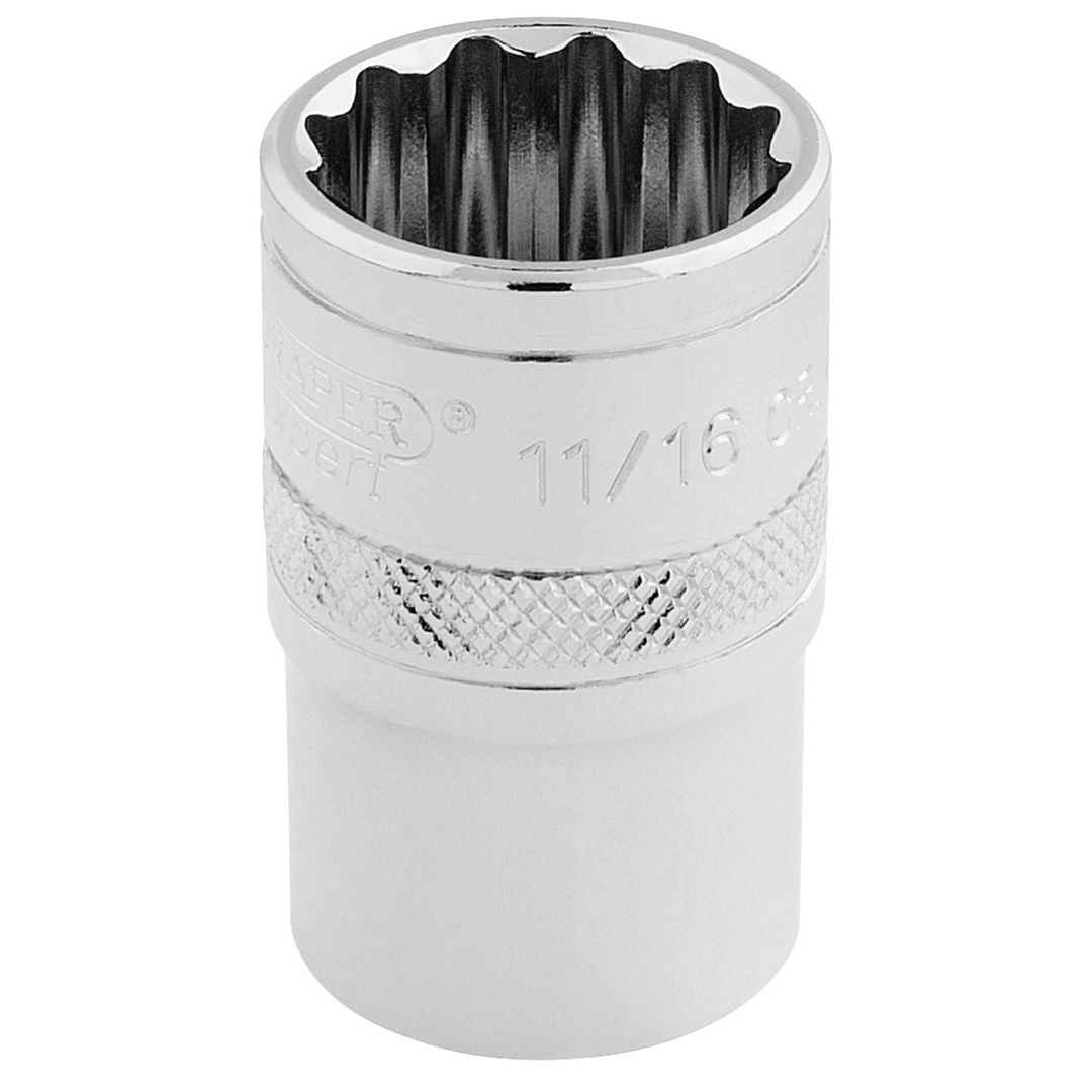 Draper Expert 33644 Hi-Torq® 12 Point Socket 1/2in Sq. Dr. 11/16in each - Image 1