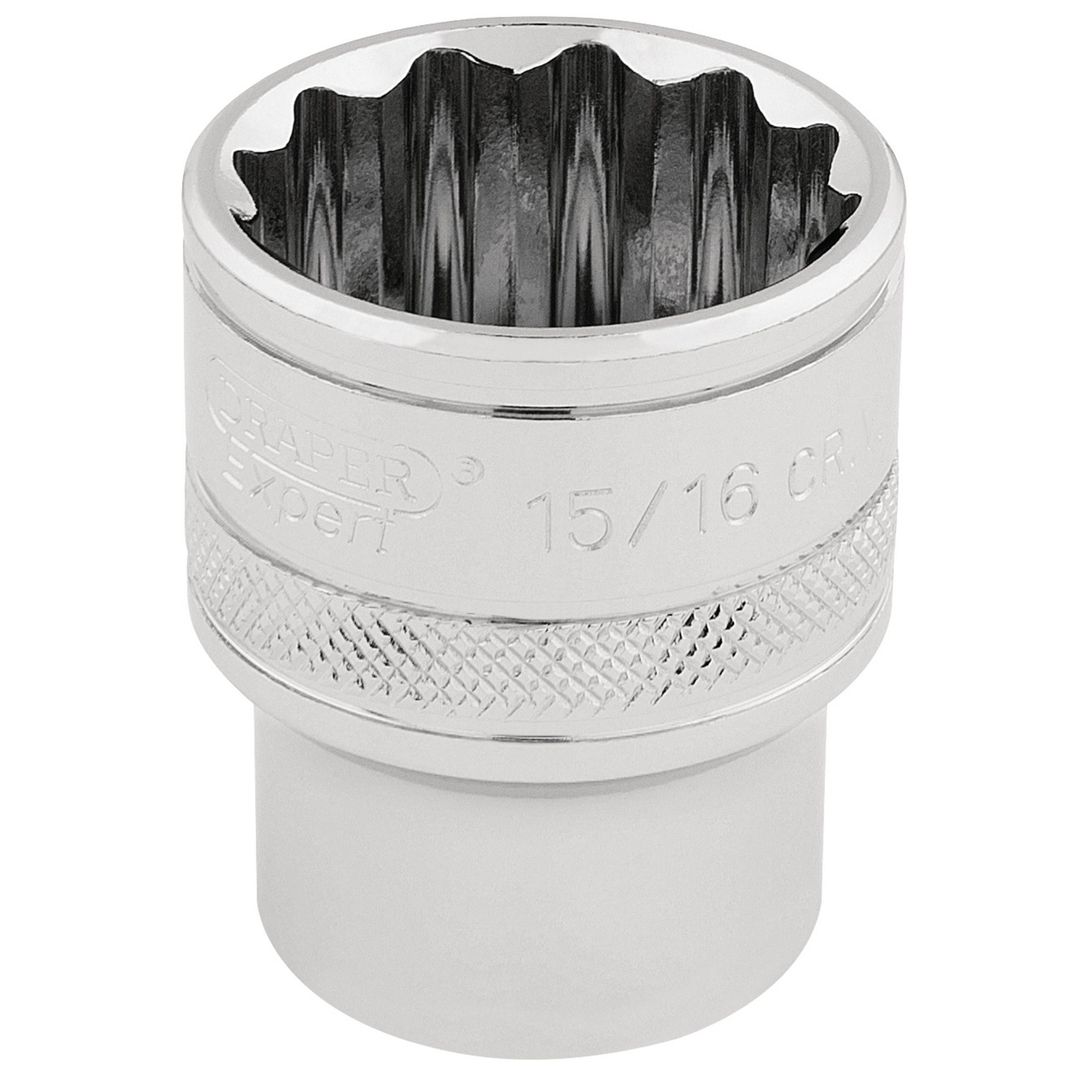 Draper Expert 33724 Hi-Torq® 12 Point Socket 1/2in Sq. Dr. 15/16in each - Image 1