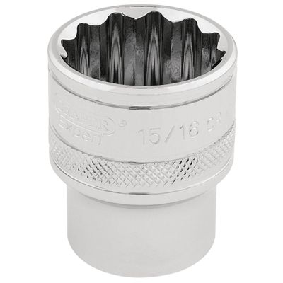 Draper Expert 33724 Hi-Torq® 12 Point Socket 1/2in Sq. Dr. 15/16in each