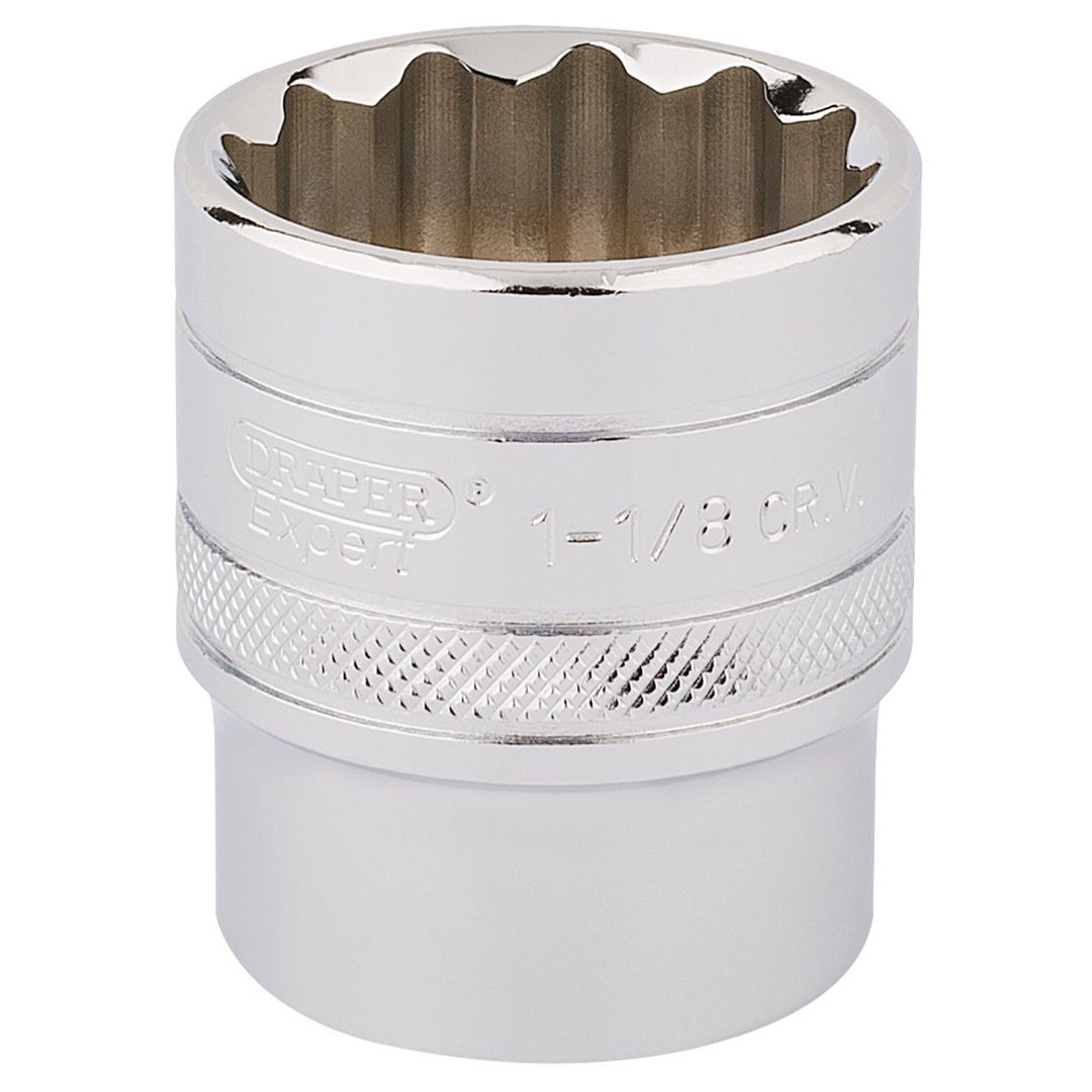 Draper Expert 33727 Hi-Torq® 12 Point Socket 1/2in Sq. Dr. 1.1/8in each - Image 1
