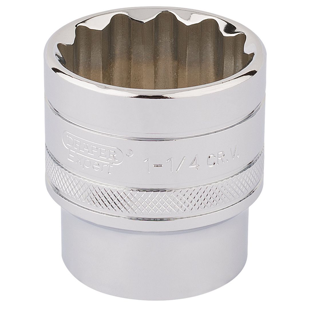 Draper Expert 33729 Hi-Torq® 12 Point Socket 1/2in Sq. Dr. 1.1/4in each - Image 1
