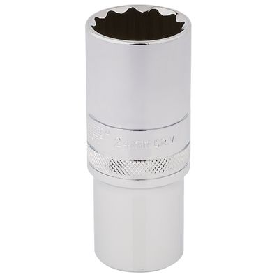 Draper Expert 33802 Hi-Torq® 12 Point Deep Socket 1/2in Sq. Dr. 24Mm each