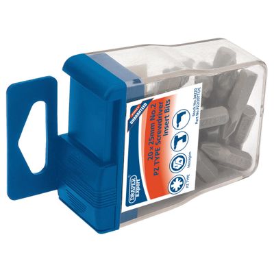 Draper Expert 34220 Pz Type Insert Bits In Plastic Storage Case No.2 X 1/4in (Pack Of 20) per case