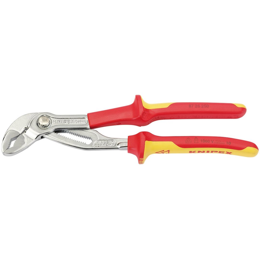 Knipex 34672 Cobra® 87 26 250 Vde Chrome Waterpump Pliers 250Mm each - Image 1