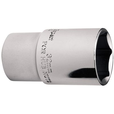 Draper Expert 35521 Hub Nut Socket 1/2in Sq. Dr. 32Mm each