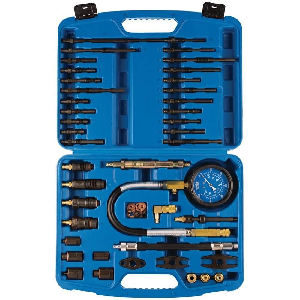 Draper Expert Petrol and Diesel Master Engine Compression Test Kit (37 Piece) - Image 1