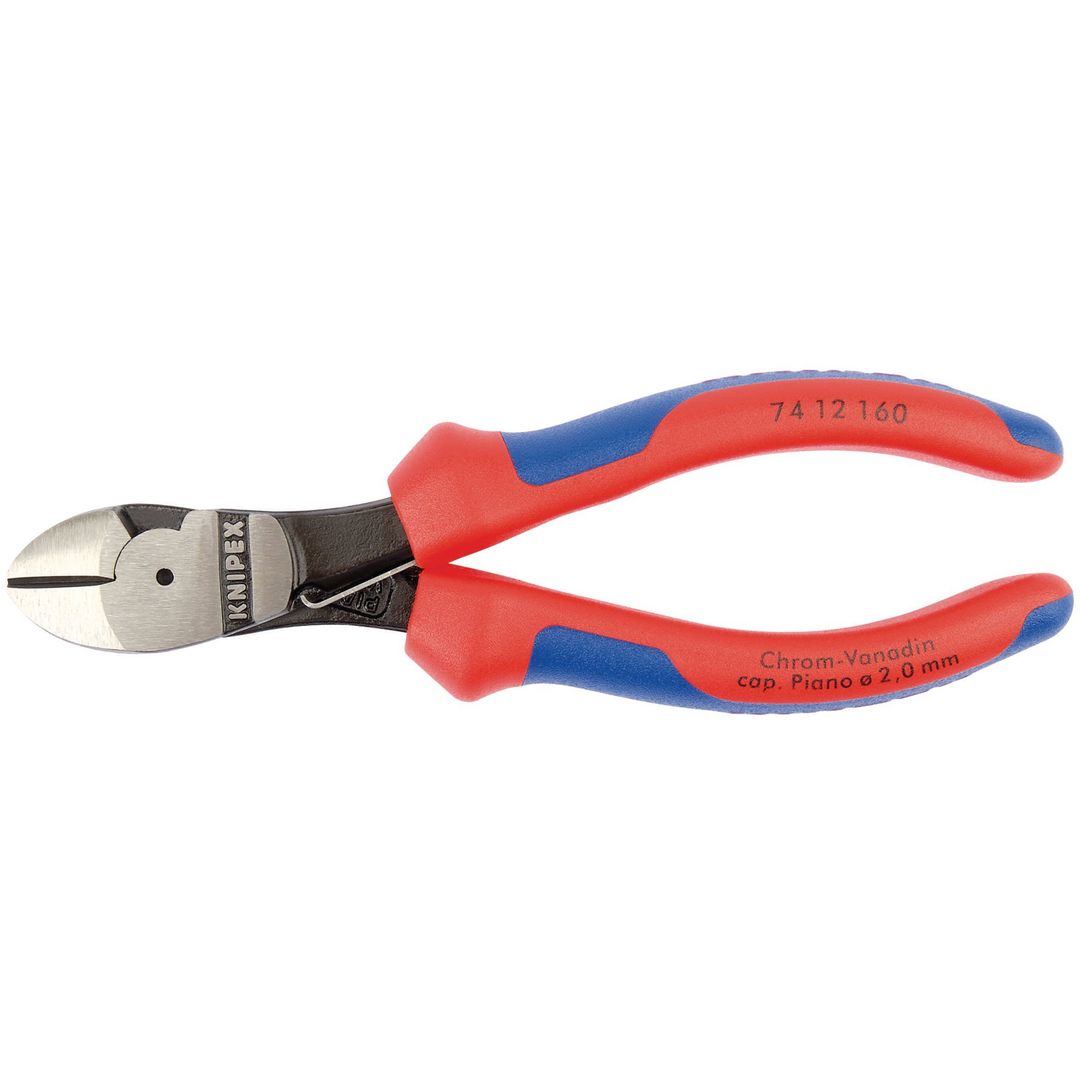 Knipex 44268 74 12 160 High Leverage Diagonal Side Cutters With Return Spring 160Mm EACH - Image 1