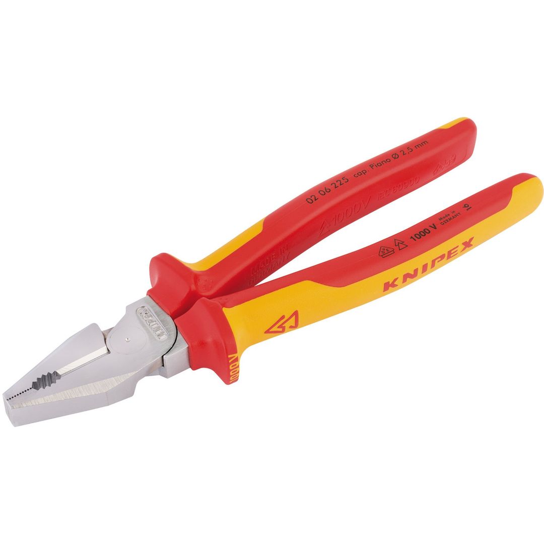 Knipex 49169 02 06 225 Fully Insulated High Leverage Combination Pliers 225Mm each - Image 1