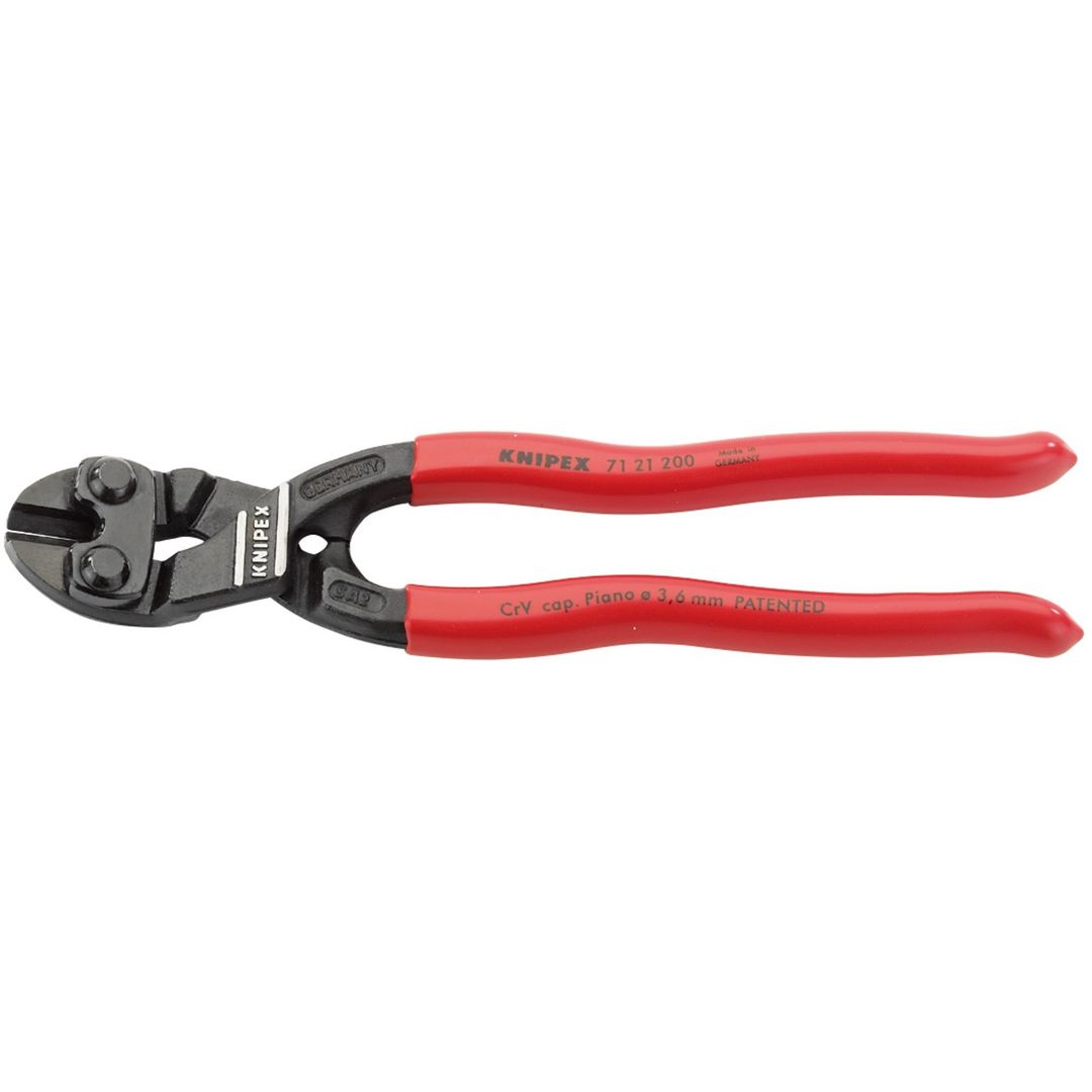 Knipex 49190 Cobolt® 71 21 200Sb Compact 20° Angled Head Bolt Cutters 200Mm each - Image 1