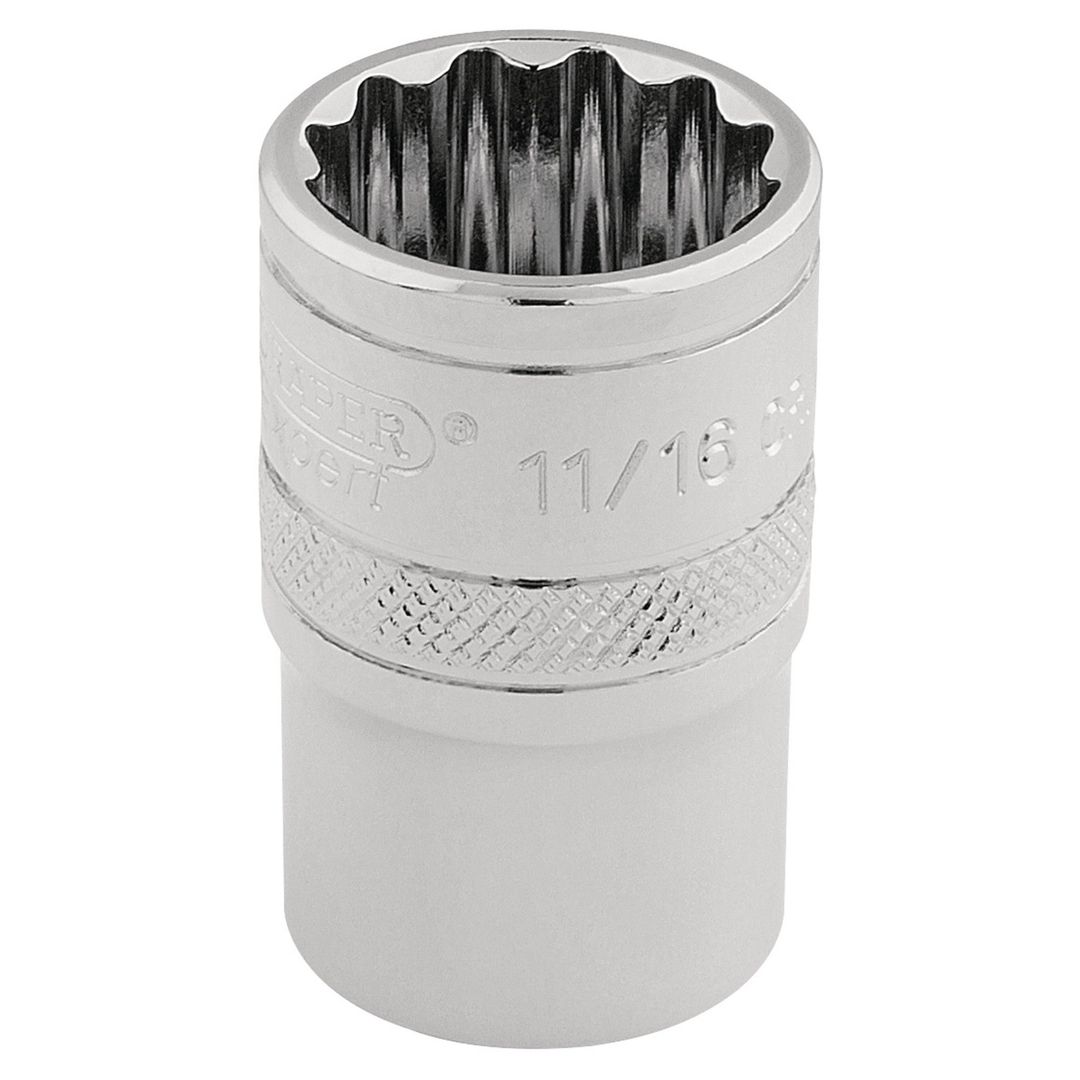 Draper Expert 49480 Hi-Torq® 12 Point Socket 3/8in Sq. Dr. 11/16in each - Image 1