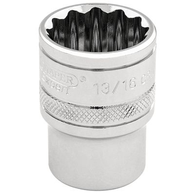 Draper Expert 49482 Hi-Torq® 12 Point Socket 3/8in Sq. Dr. 13/16in each