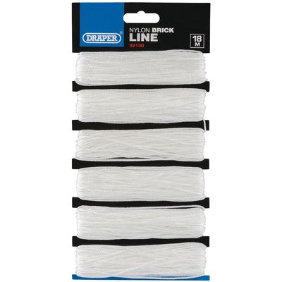 Draper 52130 Nylon Brick Line Hanks 6 X 18M per card