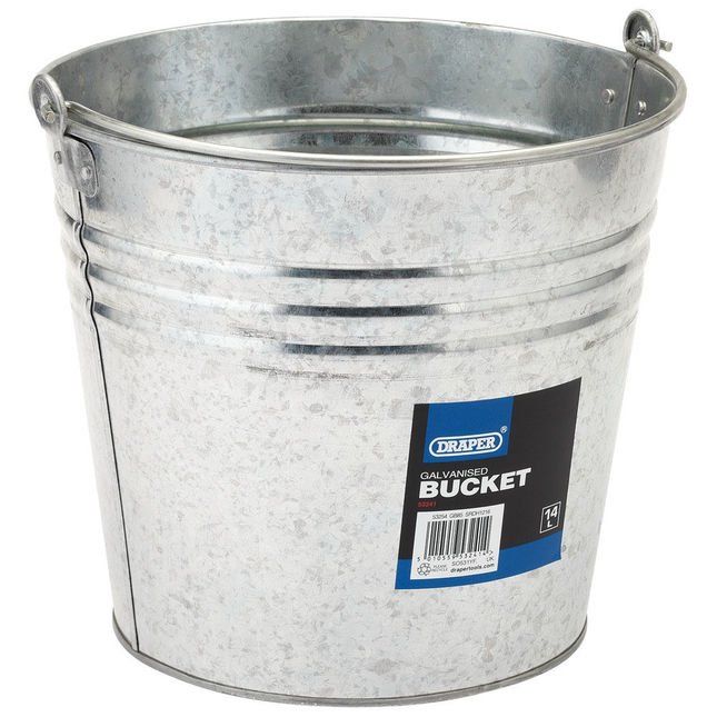 Draper Galvanised Steel Bucket, 12L - Image 1