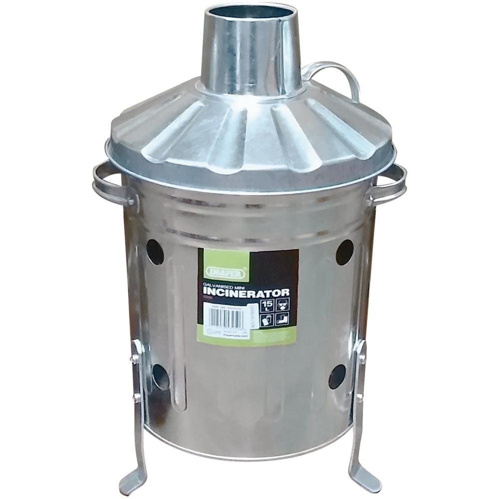 Draper Galvanised Mini Incinerator, 15L - Image 1