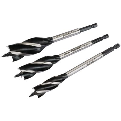 Draper Expert 54634 4 Fluted Auger Bit Set 165Mm (3 Piece) per set