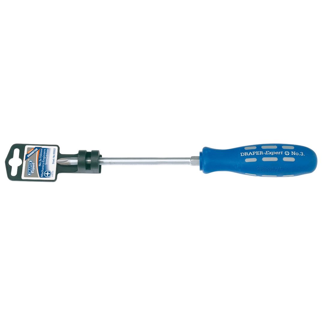 Draper Expert 55502 Cross Slot Mechanicfts Screwdriver No.3 X 150Mm each - Image 1