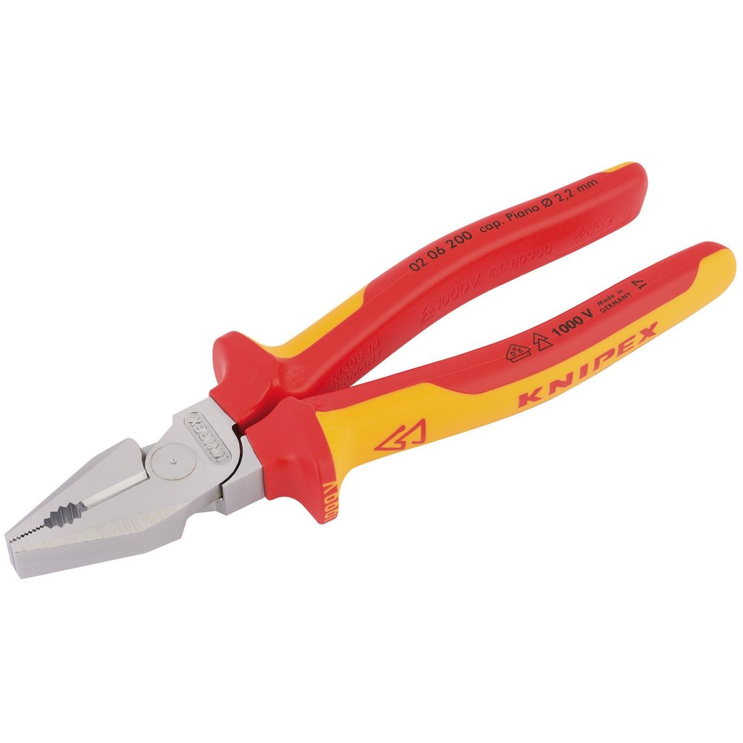 Knipex 59818 02 06 200 Fully Insulated High Leverage Combination Pliers 200Mm each - Image 1