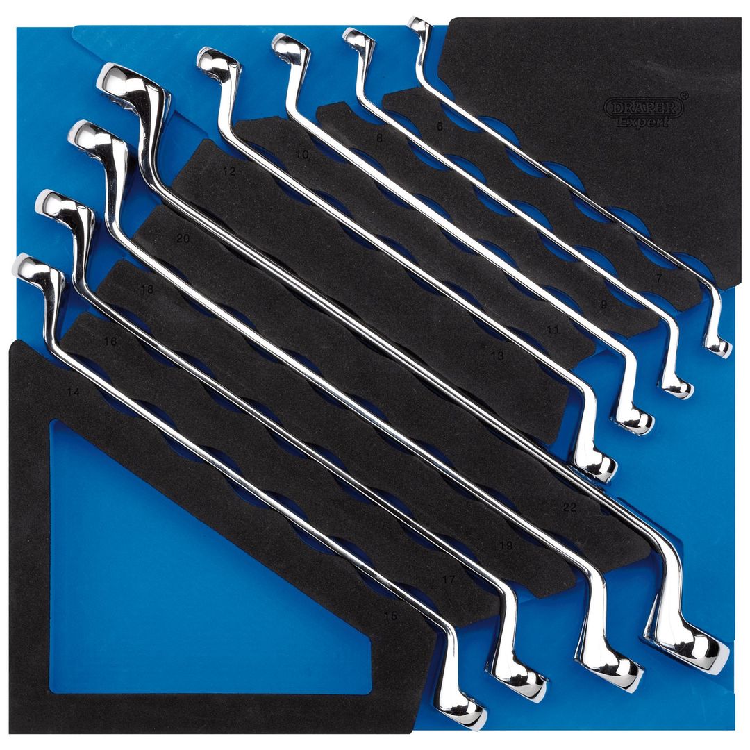 Draper Expert 63523 Ring Spanner Set In 1/2 Drawer Eva Insert Tray (8 Piece) per set - Image 1