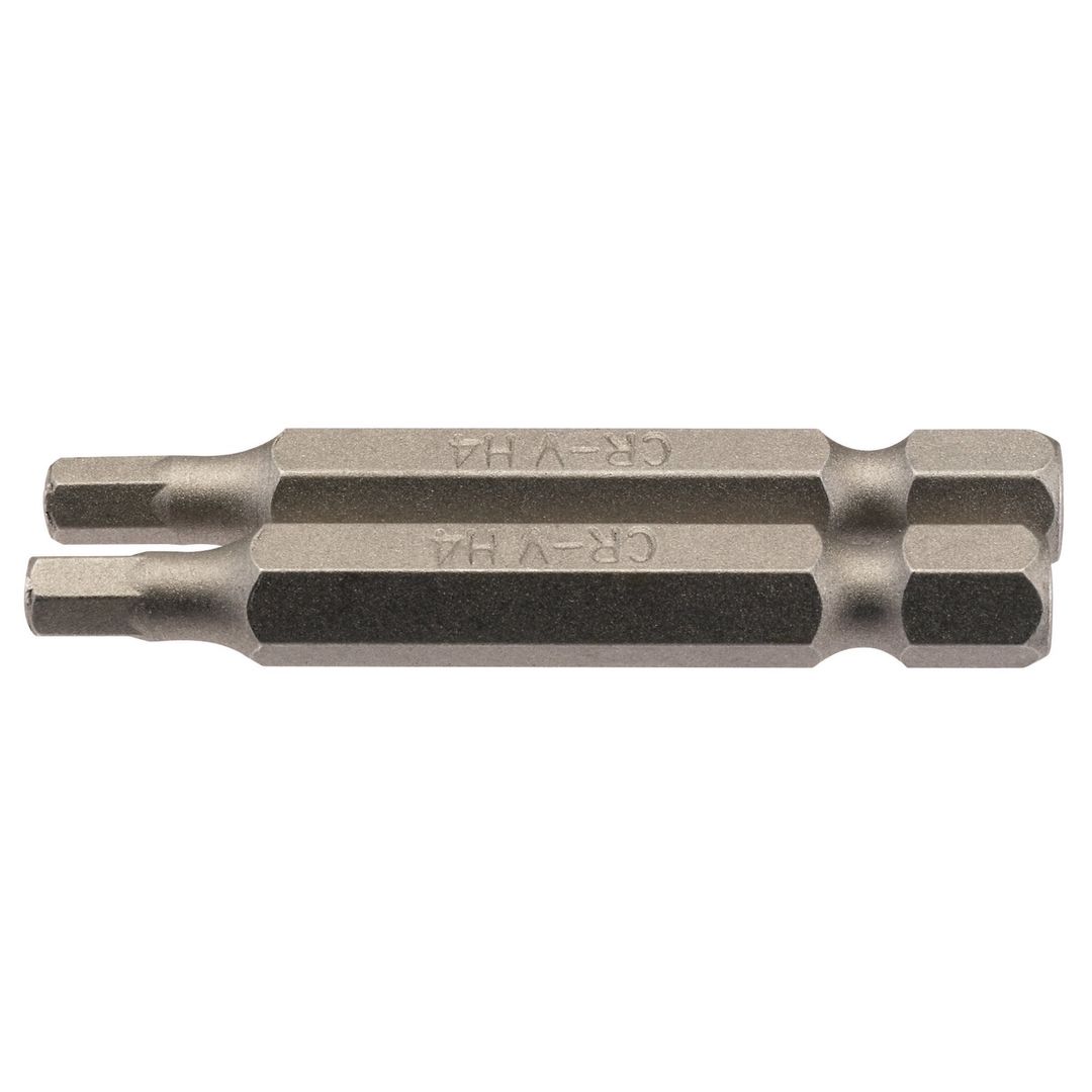 Draper 64254 Hexagonal Insert Bit 4Mm 1/4in Hex 50Mm Long (Pack Of 2) per pack - Image 1