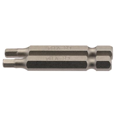 Draper 64254 Hexagonal Insert Bit 4Mm 1/4in Hex 50Mm Long (Pack Of 2) per pack