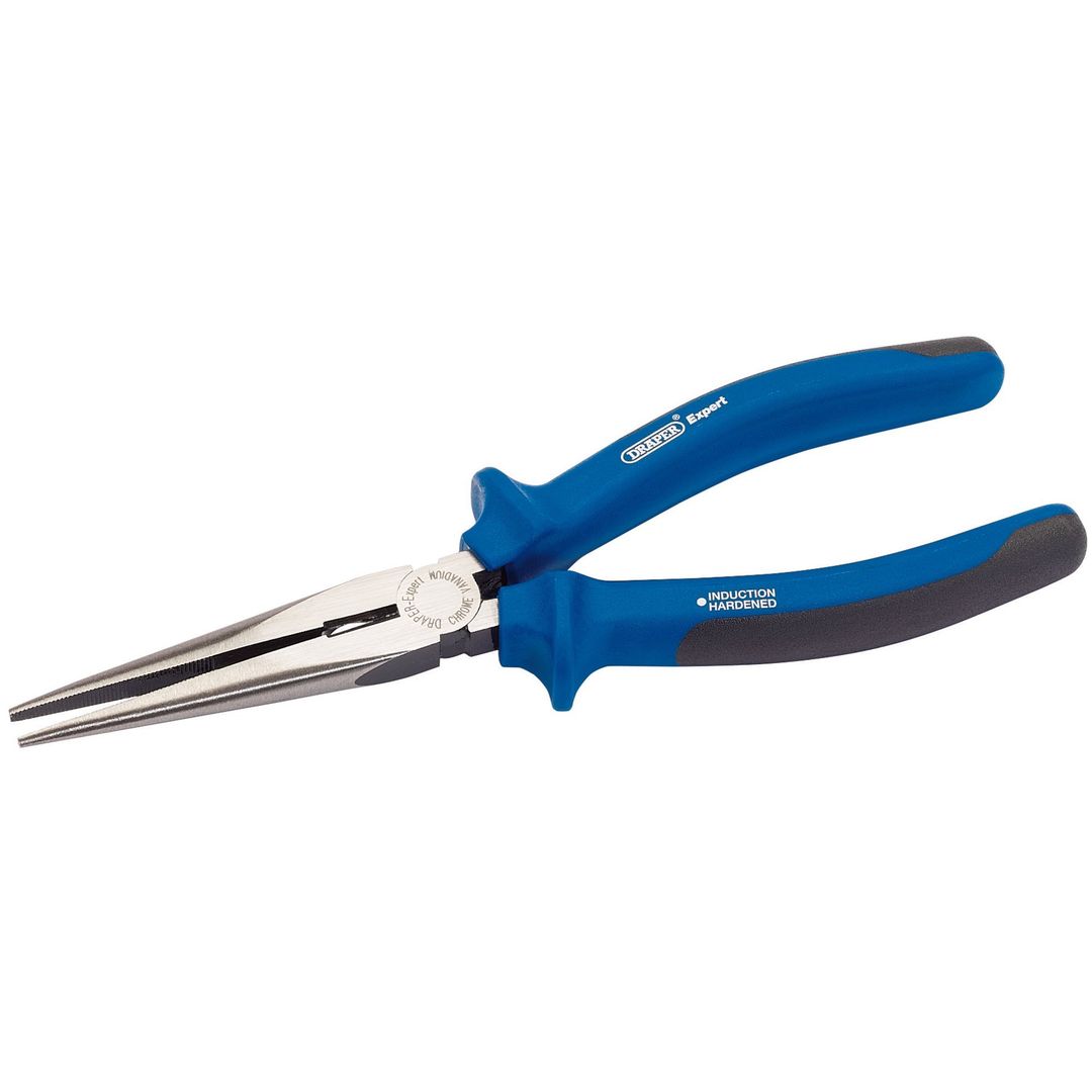 Draper Expert 68888 Heavy Duty Soft Grip Long Nose Pliers 200Mm each - Image 1