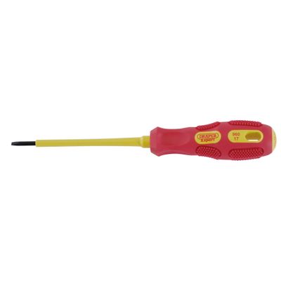 Draper Expert 69211 Vde Approved Fully Insulated Plain Slot Screwdriver 2.5 X 75Mm (Display Packed) each