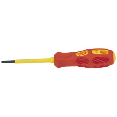 Draper Expert 69224 Vde Approved Fully Insulated Cross Slot Screwdriver No.0 X 60Mm (Sold Loose) each