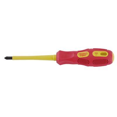 Draper Expert 69229 Vde Approved Fully Insulated Pz Type Screwdriver No.2 X 100Mm (Display Packed) each