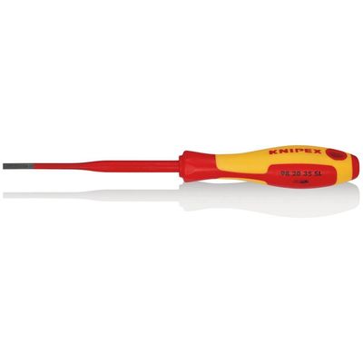 Knipex Knipex 98 20 35 SL VDE Insulated Slotted Screwdriver 3.5 x 100mm - Slim