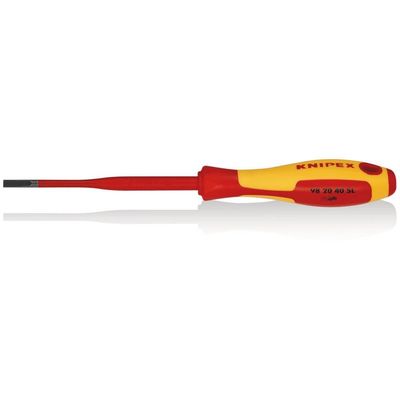 Knipex Knipex 98 20 40 SL VDE Insulated Slotted Screwdriver 4.0 x 100mm - Slim