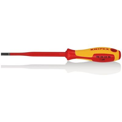 Knipex Knipex 98 20 55 SL VDE Insulated Slotted Screwdriver 5.5 x 100mm - Slim