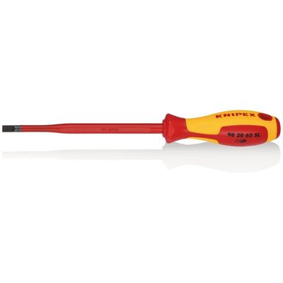 Knipex Knipex 98 20 65 SL VDE Insulated Slotted Screwdriver 6.5 x 150mm - Slim